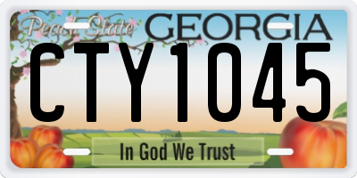 GA license plate CTY1045