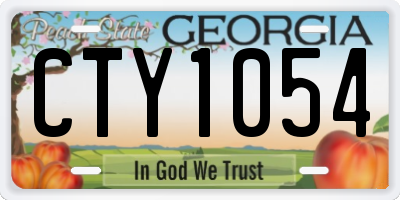 GA license plate CTY1054