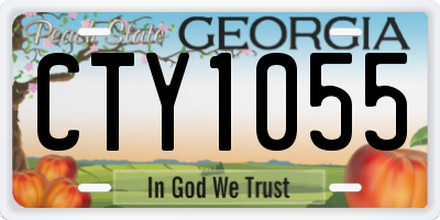 GA license plate CTY1055