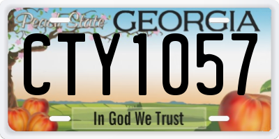 GA license plate CTY1057