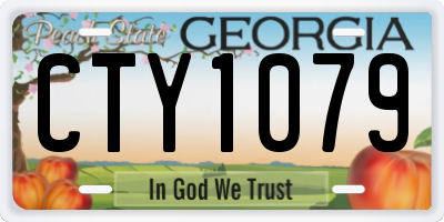 GA license plate CTY1079
