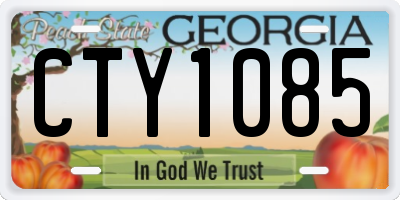 GA license plate CTY1085