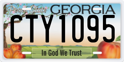 GA license plate CTY1095