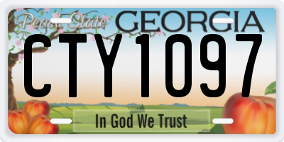 GA license plate CTY1097