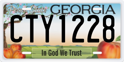GA license plate CTY1228