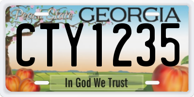 GA license plate CTY1235
