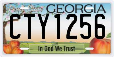 GA license plate CTY1256