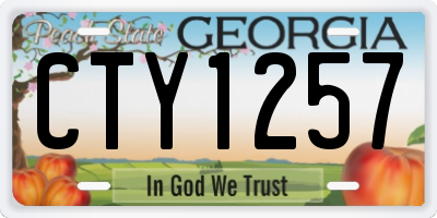 GA license plate CTY1257