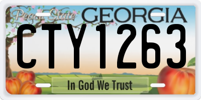 GA license plate CTY1263