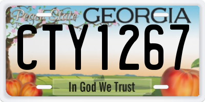 GA license plate CTY1267