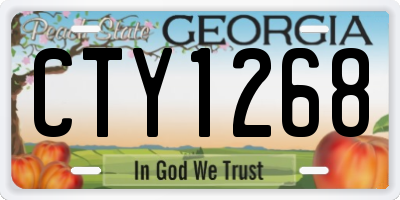 GA license plate CTY1268