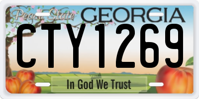GA license plate CTY1269