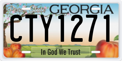 GA license plate CTY1271