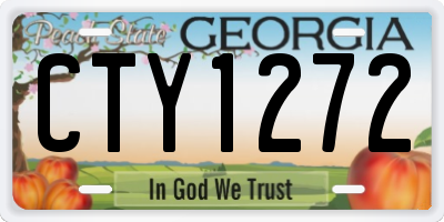 GA license plate CTY1272