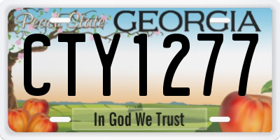 GA license plate CTY1277