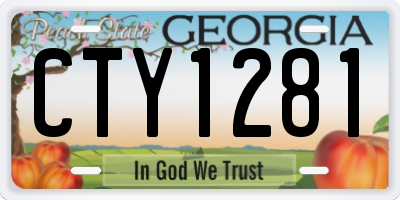 GA license plate CTY1281