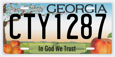 GA license plate CTY1287