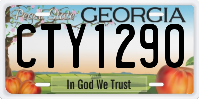 GA license plate CTY1290