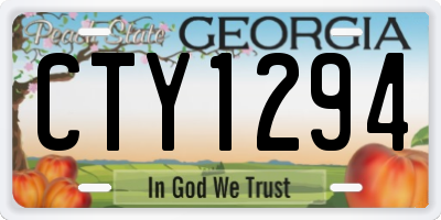 GA license plate CTY1294