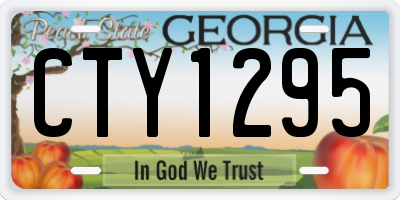 GA license plate CTY1295