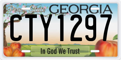 GA license plate CTY1297