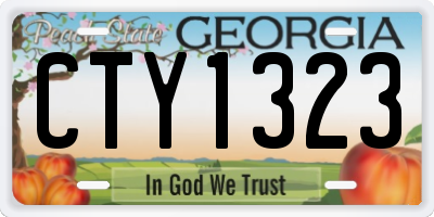 GA license plate CTY1323