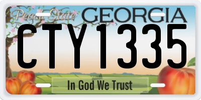 GA license plate CTY1335