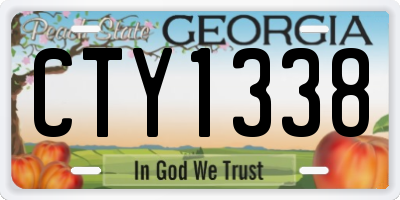 GA license plate CTY1338