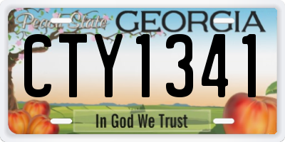 GA license plate CTY1341