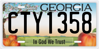 GA license plate CTY1358