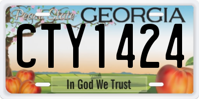 GA license plate CTY1424