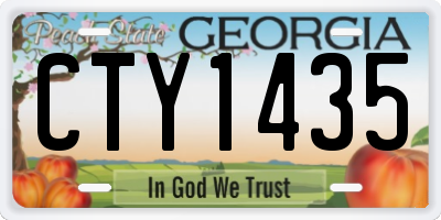 GA license plate CTY1435