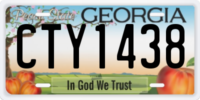 GA license plate CTY1438