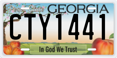 GA license plate CTY1441