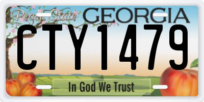 GA license plate CTY1479