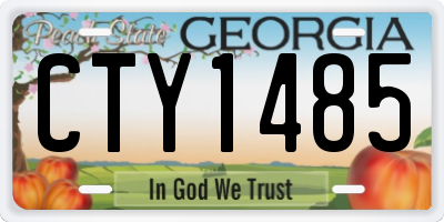 GA license plate CTY1485