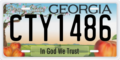 GA license plate CTY1486