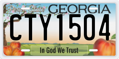 GA license plate CTY1504