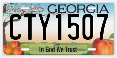 GA license plate CTY1507