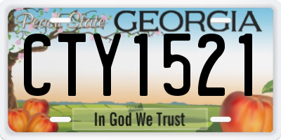 GA license plate CTY1521