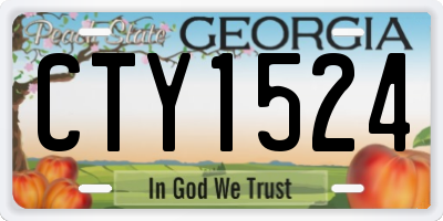 GA license plate CTY1524