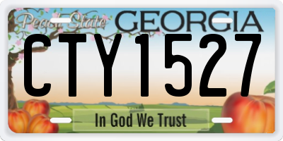 GA license plate CTY1527