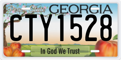 GA license plate CTY1528