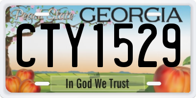 GA license plate CTY1529