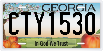 GA license plate CTY1530