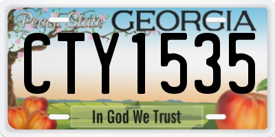 GA license plate CTY1535