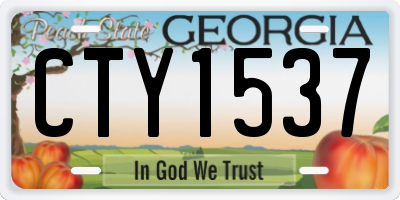 GA license plate CTY1537