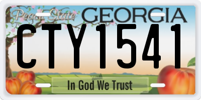 GA license plate CTY1541