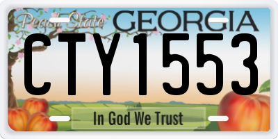 GA license plate CTY1553