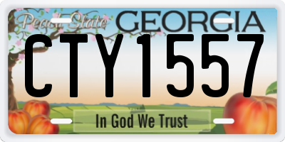 GA license plate CTY1557